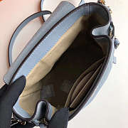 Chloe Faye Calfskin Large Backpack in Light Blue 22 x 13 x 25 cm  - 6