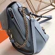 Chloe Faye Calfskin Large Backpack in Light Blue 22 x 13 x 25 cm  - 4