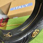 Gvcc1 GG Marmont Half-moon-shaped Mini Bag Black 21x5x11 cm - 5