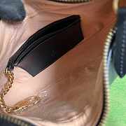 Gvcc1 GG Marmont Half-moon-shaped Mini Bag Black 21x5x11 cm - 3
