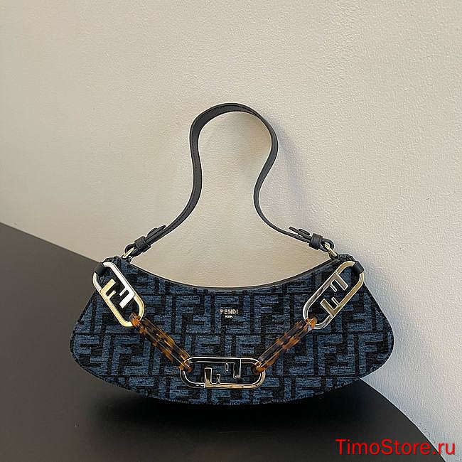 Fend1 O'Lock Swing Shoulder Bag Blue 32x 6x 12cm - 1