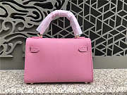 Herme5 Kelly Leather Handbag in Pink 20 x 8 x 14 cm  - 2