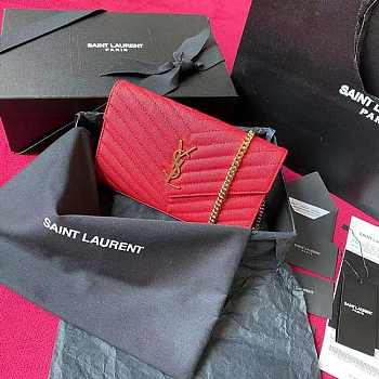 YS1 Envelope Shoulder Bag Rose Pink 22cm