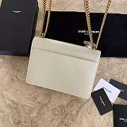 YS1 Sunset Crocodile White Bag with Gold Hardware 22cm - 5
