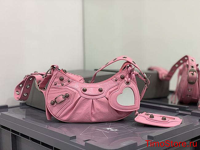 Ba1enc1age Le Cagole Handbag Pink 26x16x10cm  - 1