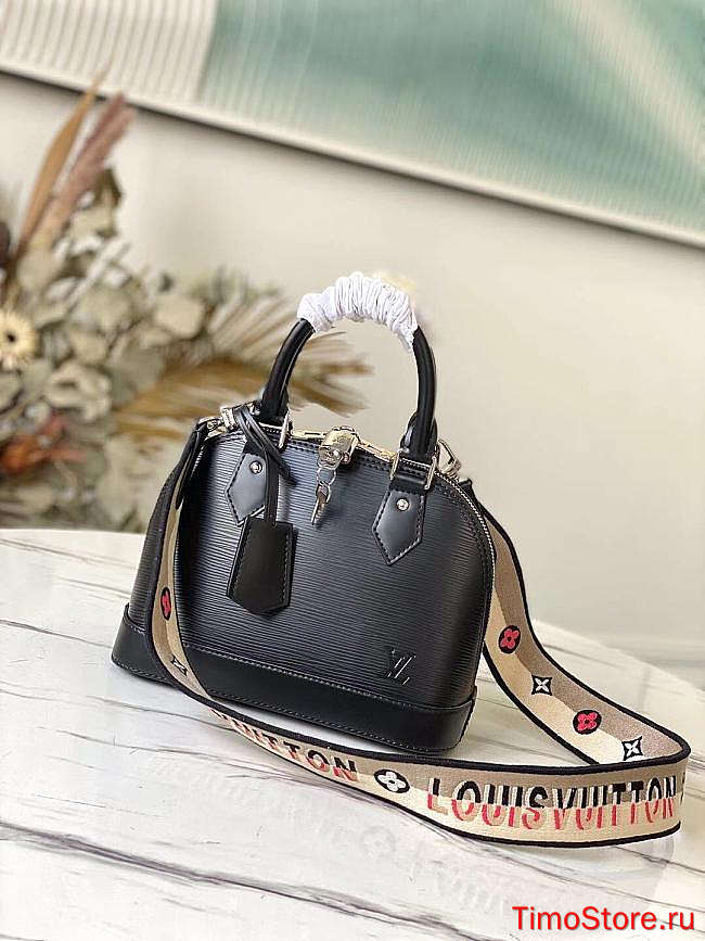 1ouis Vu1tton Epi Alma BB Black Handbag 23.5x17.5x11.5cm  - 1