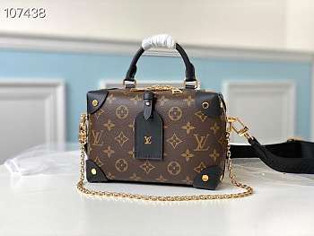 1ouis Vu1tton Petite Malle Souple Bag M45531 Black 20cm 