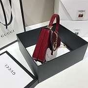 Gvcc1 Sylvie 1969 Black Patent Leather Top Handle Bag Red 20 x 14 x 5 cm  - 4