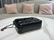 d1or Caro Box Bag with Chain Black 18cm  - 4