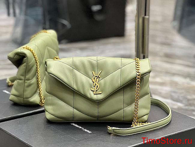 YS1 Loulou Puffer Bag Green 23CM  - 1