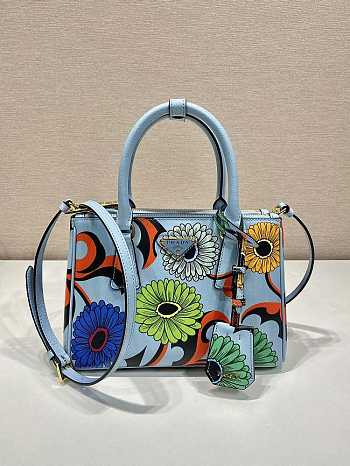Proda Tote Bag Blue with Gold Hardware 24.5 X16.5X11cm 