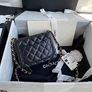 chene1 Mini Flap Bag Lambskin with Gold Hardware 17cm  - 5