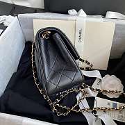 chene1 Mini Flap Bag Lambskin with Gold Hardware 17cm  - 4