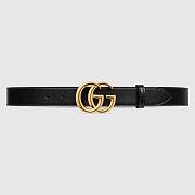 Gvcci marmont Gg leather black whith shiny buckle 100 40 406831 - 1