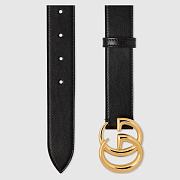 Gvcci marmont Gg leather black whith shiny buckle 100 40 406831 - 2
