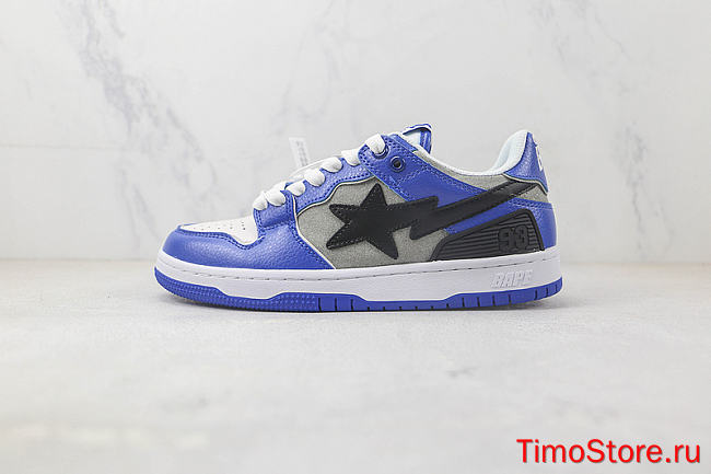 BAPE STA LOW BLUE/BLACK/GREY-WHITE - 1