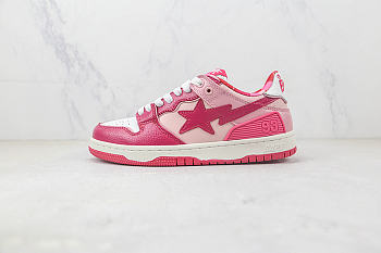 BAPE STA LOW SHOES PINK/LIGHT PINK/WHITE