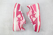 BAPE STA LOW SHOES PINK/LIGHT PINK/WHITE - 3