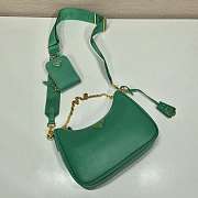 Proda Saffiano Re-Edition Shoulder Bag Green 23x17x6.5cm - 3