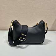 Proda Saffiano Re-Edition Shoulder Bag Black 23x17x6.5cm - 2