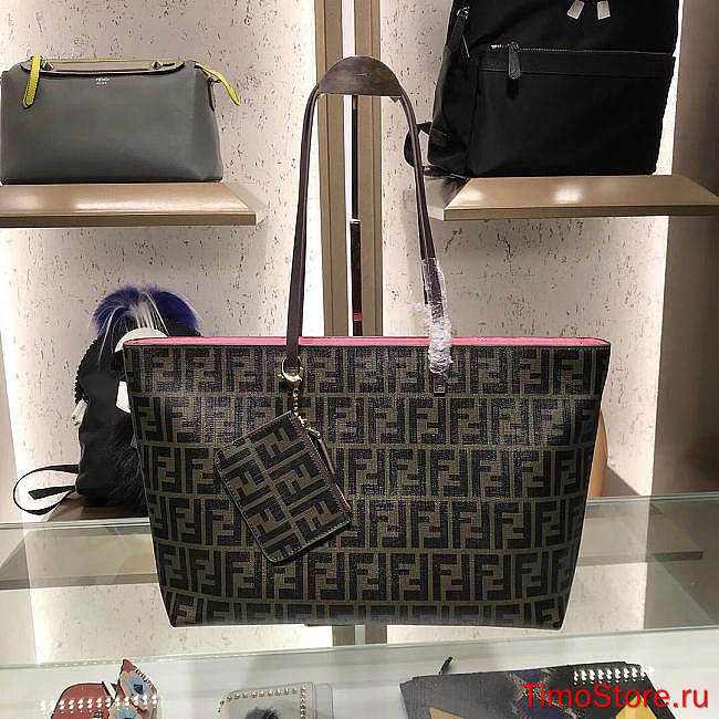 Fend1 Monogram Canvas Women Shoulder Bag in Pink 8BH185 36 cm  - 1