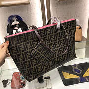 Fend1 Monogram Canvas Women Shoulder Bag in Pink 8BH185 36 cm  - 3