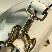 Fend1 Kan I Flip Leather Bag in White 25 x 11 x 18 cm  - 5