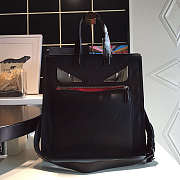 Fend1Tote Montage Leather Handbag Black 34 x 36 x 13 cm - 1