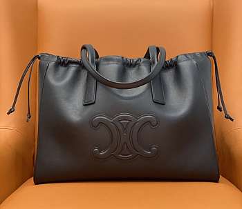 Cel1ne  Cabas Drawstring Cuir Triomphe Tote Bag 44x28x18cm