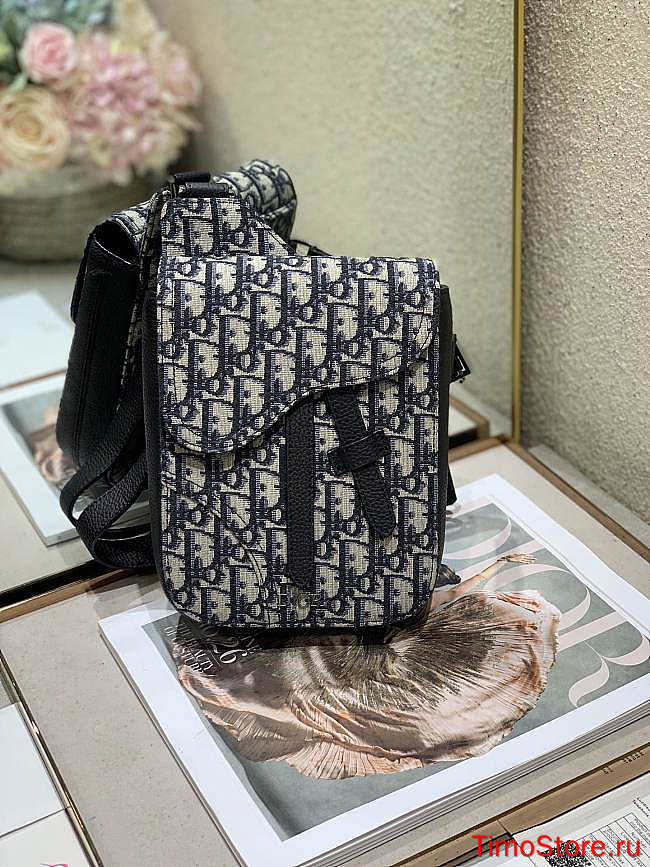 D1or Oblique Handbag 16cm 001 16x21x5cm  - 1