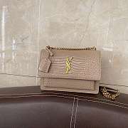 YS1 Sunset Crocodile Bag with Gold Hardware 22cm  - 1
