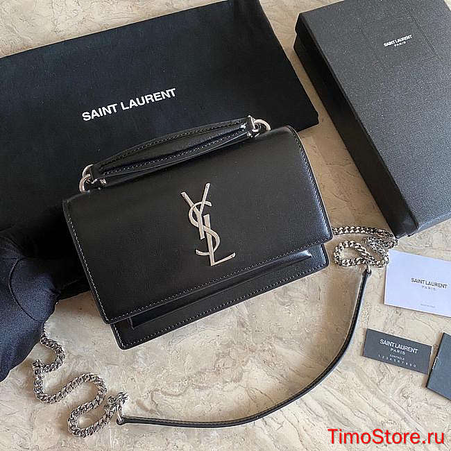 YS1 Sunset Black Bag with Top Handle 19cm   - 1