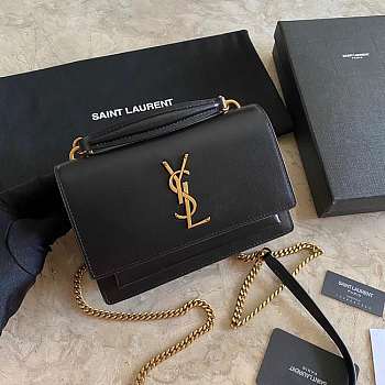 YS1  Sunset Black Bag with Top Handle 19cm 