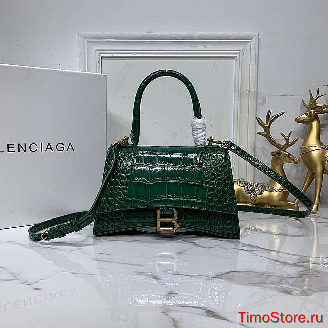 Ba1enc1age  Hourglass Bag 24cm Green  - 1