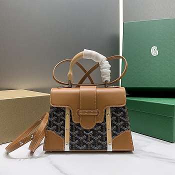 Goyard Saigon Mini Handbag Brown 21cm