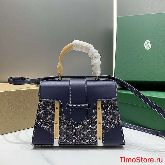 Goyard Saigon Mini Handbag Blue 21cm - 1