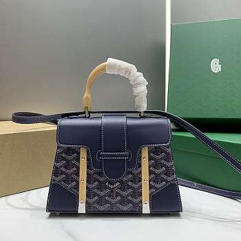 Goyard Saigon Mini Handbag Blue 21cm