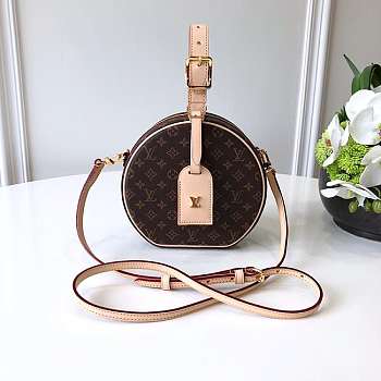1ouis Vu1tton Monogram Petite Boite Chapeau Bag M43514 17.5x16.5x7.5cm