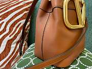 Valentino V Logo Bucket Bag Brown 20cm - 2