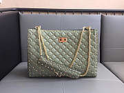 Valentino original lambskin spike tote bag in Light Green 33 x 12 x 23 cm  - 1