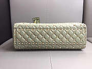 Valentino original lambskin spike tote bag in Light Green 33 x 12 x 23 cm  - 4