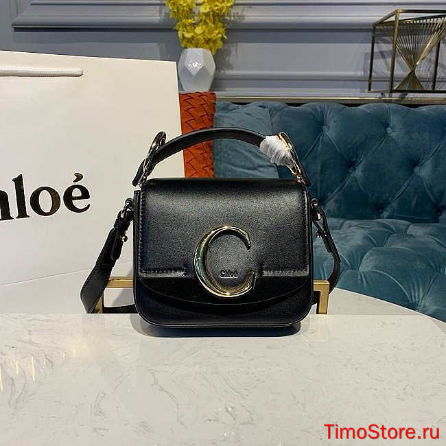 Chloe C Bag 16.5x5x14cm black  - 1