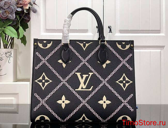 1ouis Vu1tton  Onthego MM M46016 Black 35cm  - 1