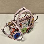 Proda Tote Bag Pink with Gold Hardware  24.5 X16.5X11cm - 2