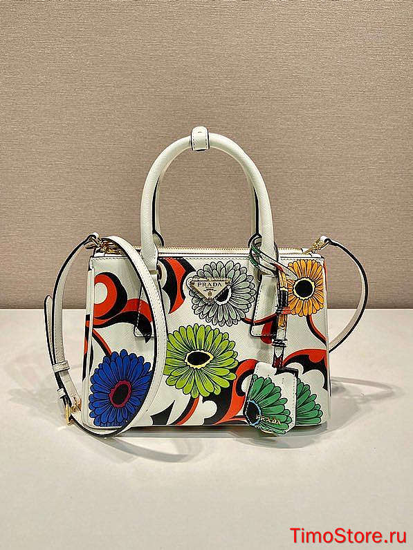 proda Tote Bag White with Gold Hardware 24.5 X16.5X11cm - 1