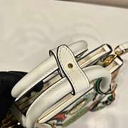 proda Tote Bag White with Gold Hardware 24.5 X16.5X11cm - 2