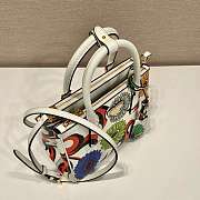 proda Tote Bag White with Gold Hardware 24.5 X16.5X11cm - 5