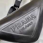 proda Triangle Leather Shoulder Bag Black 26x14x12cm - 2