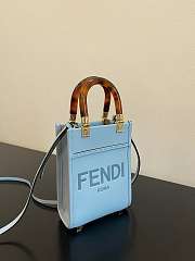 Fend1 Mini Sunshine Shopper Bag  18*13*6.5cm blue - 3