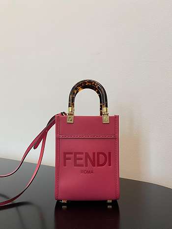 	 Fend1 Mini Sunshine Shopper Bag 18*13*6.5cm rose pink 